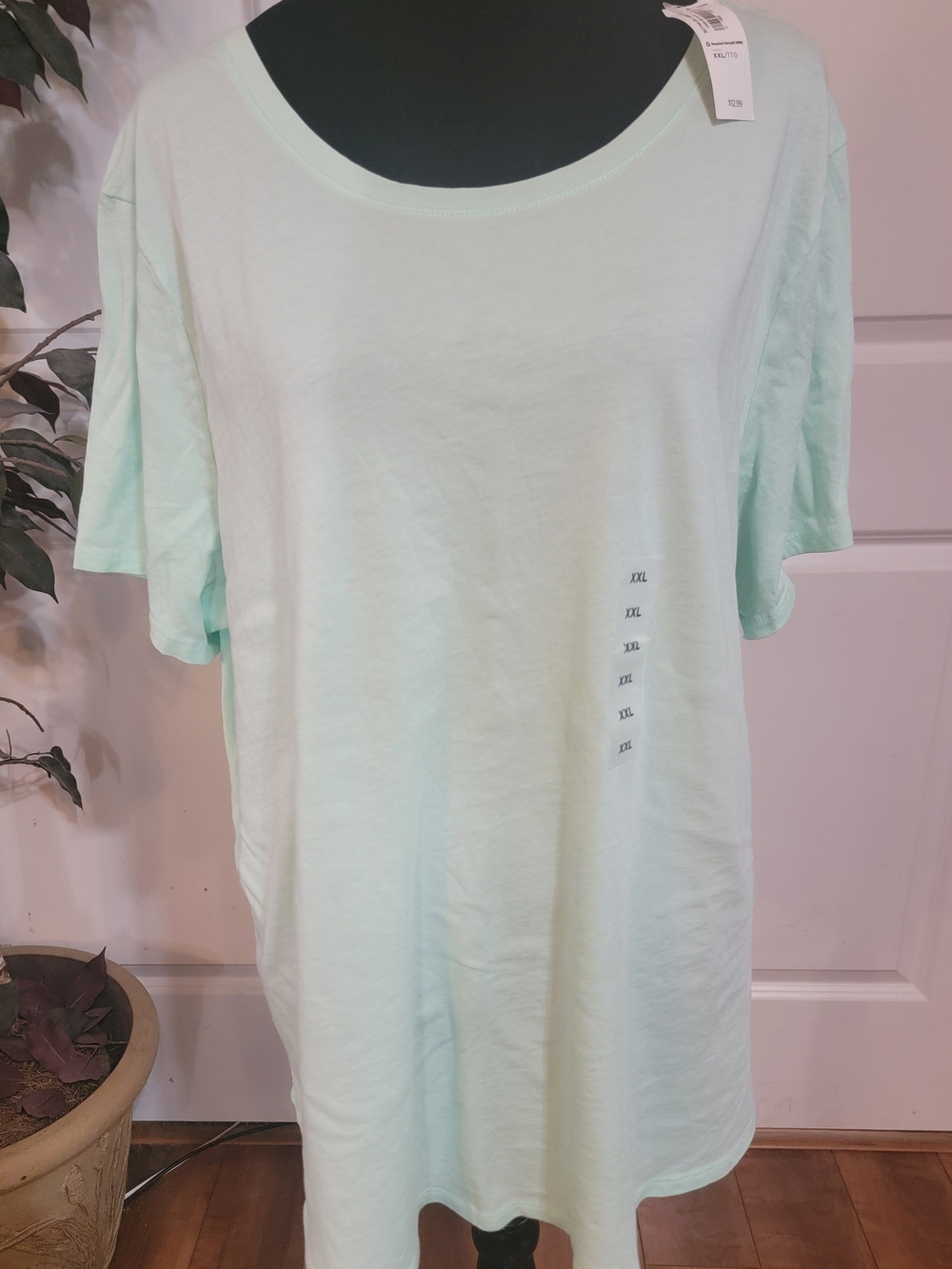 Old Navy Light Mint Scoop Neck Short Sleeve Tee